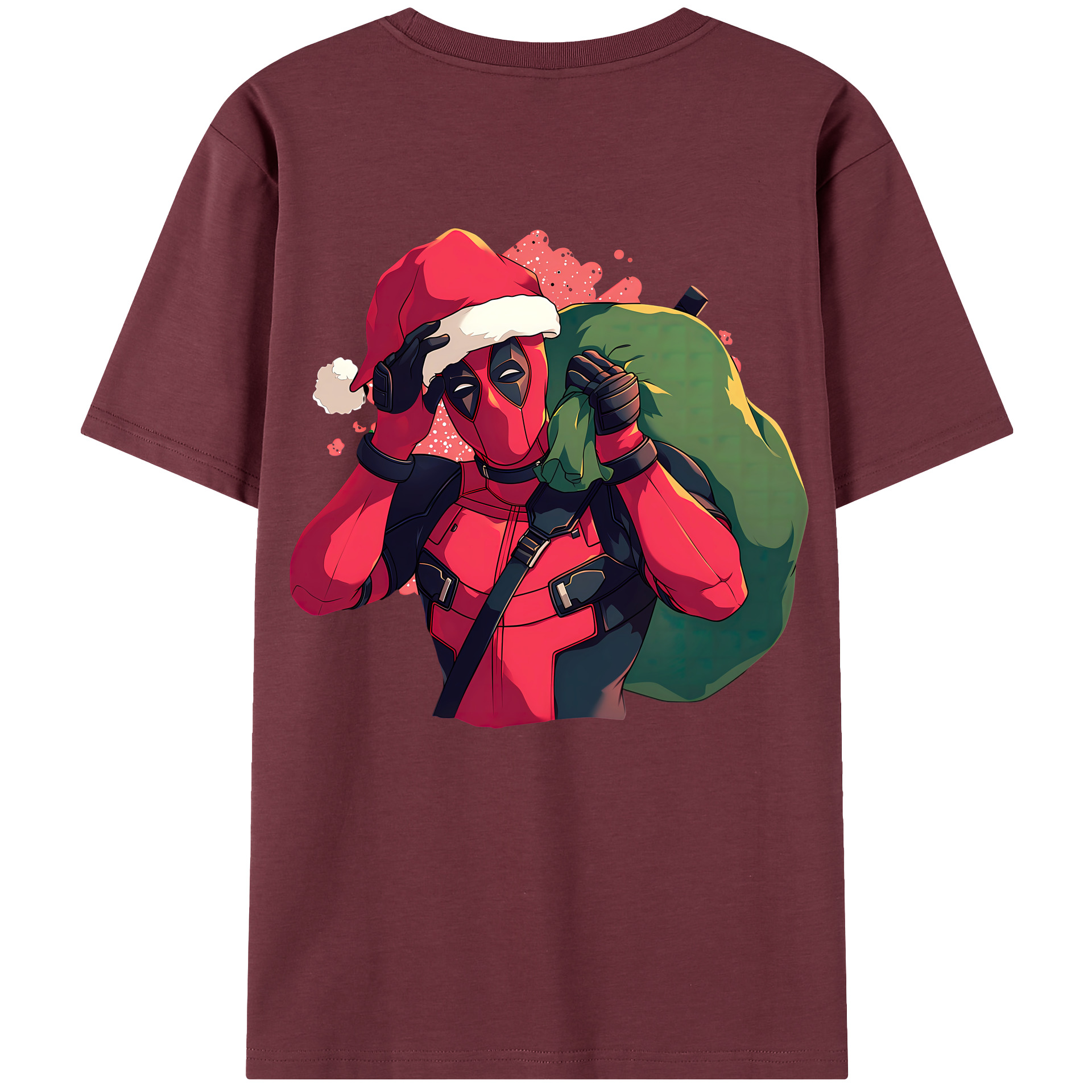 （画像用） Deadpool デッドプール 綿100％半袖Tシャツ（背面プリント）